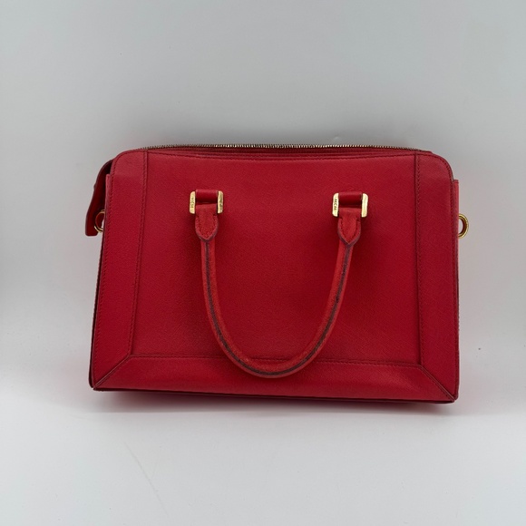 MCM Pink Leather Satchel Bag with Gold Hardware - Picture 2 of 15